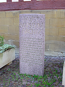 Stele Front Faustmuseum